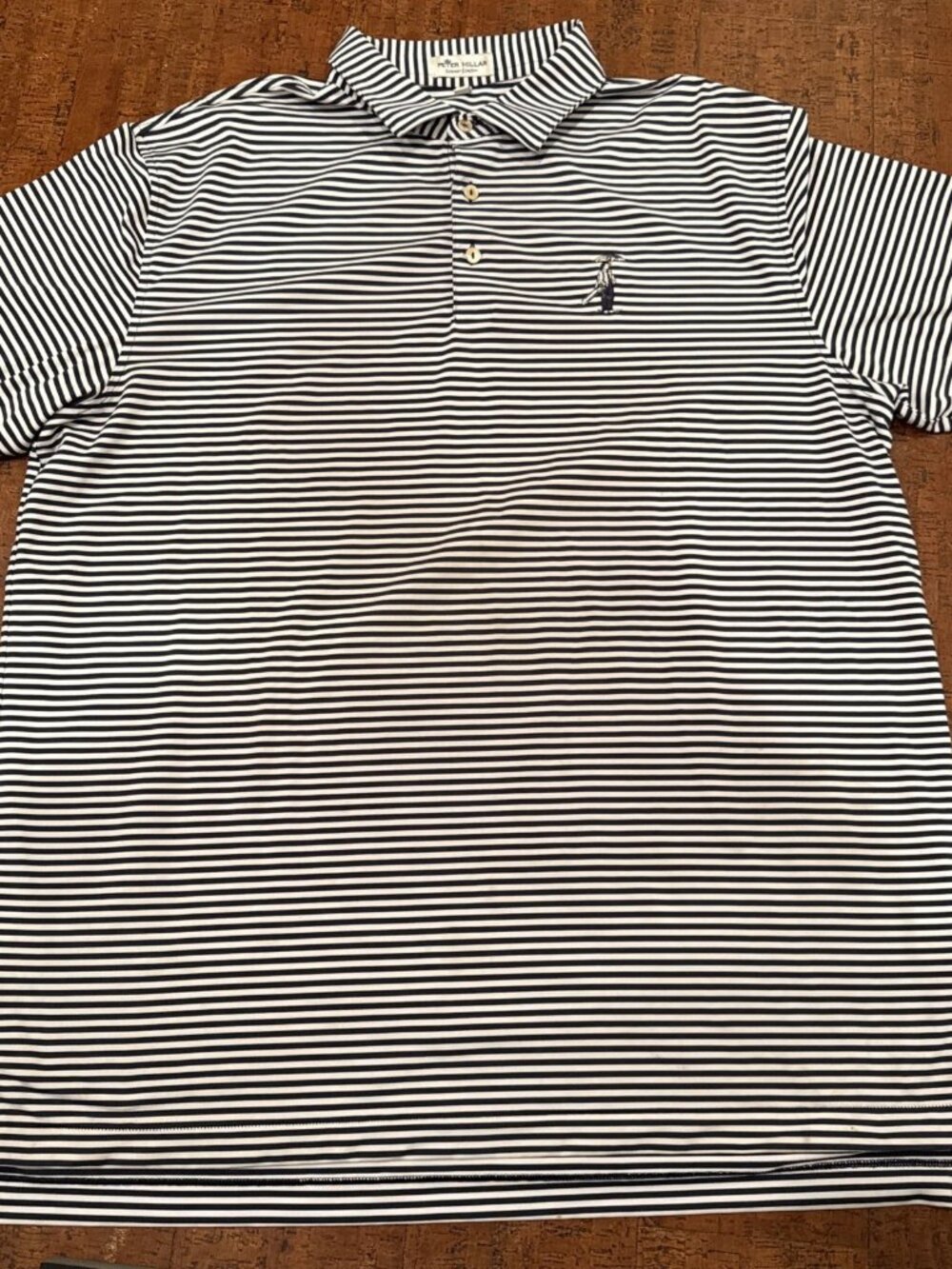Peter Millar Summer Comfort XL Striped Short Sleeve Polo Shirt Golf